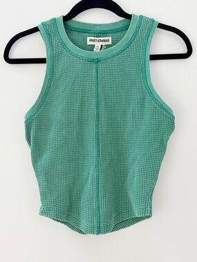Madewell waffle crop tank XS